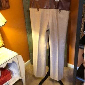 Dress pants - seems like wool (genuine leather)